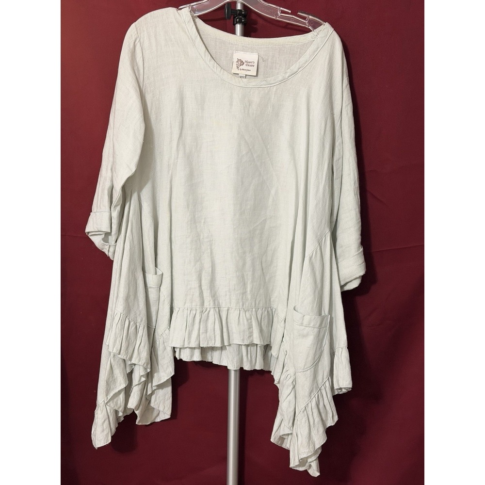 Hearts Desire Sz XS Light Blue Blouse (A3248)